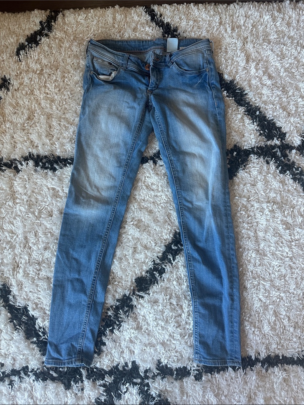 H&M Blue Women's Skinny Low Waist Jeans